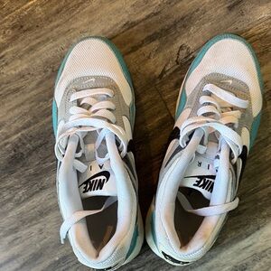 Nike White and Blue Sneakers